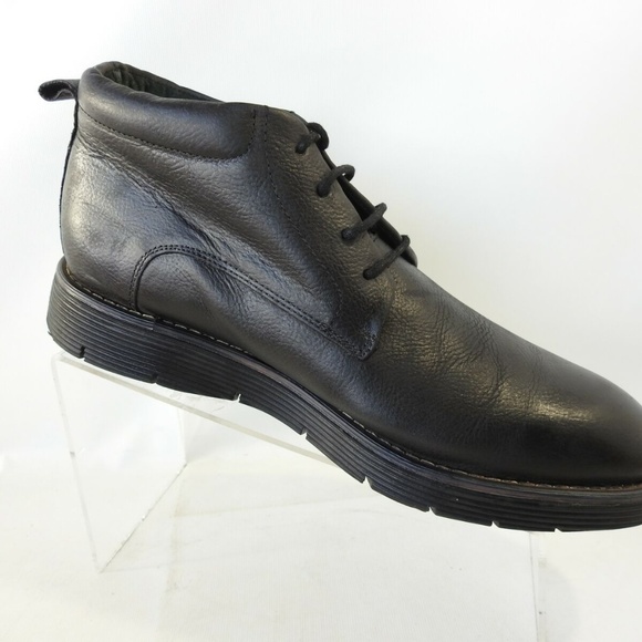 Clarks Size 8 M Black Leather Boots Mens R2 C2 main image 5